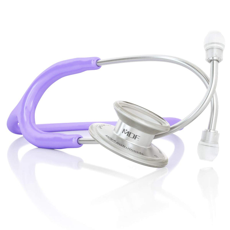 [Australia - AusPower] - MDF Instruments MD One Stainless Steel Stethoscope, Adult, Pastel Purple Tube + LUMiNiX Medical Professional Penlight 