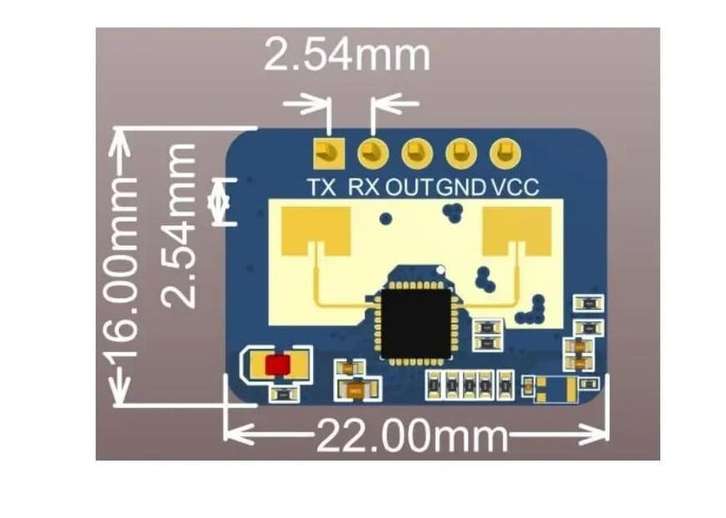 2pcs LD2410C 24GHz FMCW HVAC-LD2410C Wave Radar Induction Module