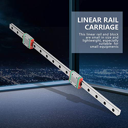 2pcs MGN12B Miniature Linear Rail Slide Block and 1pc 400mm MGN12 Miniature Linear Rail Guide Rail 12mm Width Set