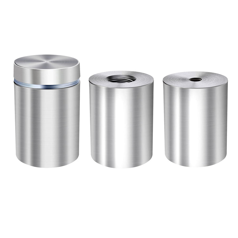 [Australia - AusPower] - 1/2” Dia x 1 1/5” L Standoffs Screws for Acrylic, Silver Sign Standoff Wall Mounts Hardware 16 Pack, Stainless Steel Stand Off Holder for Glass Board and Signage 1/2" x 1-1/5" 