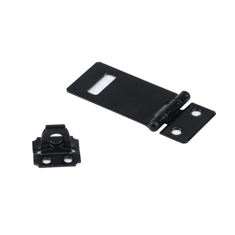 [Australia - AusPower] - 2-Inch Door Locks Hasps Iron Padlock Latch Lock Hardware Black Gate Locks Hasp Latch with Screws Pack of 5 2" 