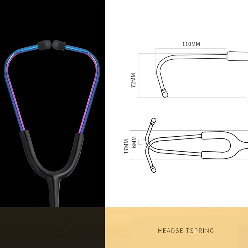 [Australia - AusPower] - Classic Single Head Stethoscope for Nurses Doctor Rainbow Stethoscope for Nurses, EMT Student, Kids, for Medical and Home Use, Alloy Chestpiece,Soft Eartips(Rainbow) 