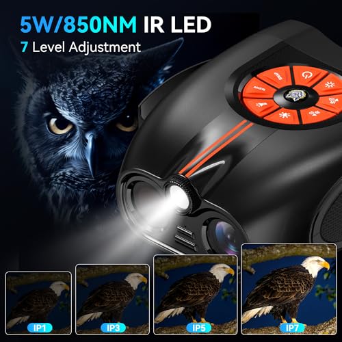 4K Night Vision Goggles for Adults: 4.5" IPS Screen Binoculars with 10X Zoom - Gifts for Men Dad Husband Boy Friend - 2624FT Digital Infrared Binocular for Camping Wildlife - Tech Gadgets Telescope