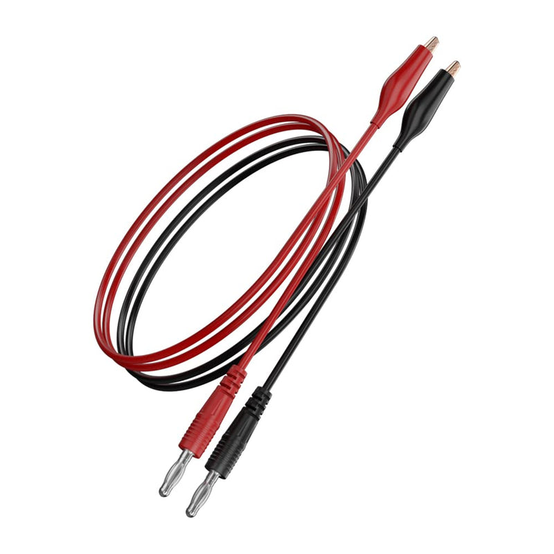 [Australia - AusPower] - 2pcs Banana Plug to Alligator Clip Test Lead Cable Line Wire, 4mm Banana Plug for Multi-Meter, Electrical Test Jumper Wire 100cm/3.3ft J.70056A B 