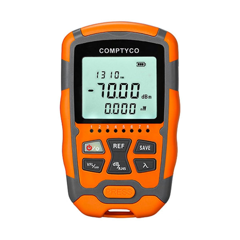 [Australia - AusPower] - POFET Fiber Optic Cable Tester Portable Fiber Optic Power Meter FC/SC/ST Universal Interface Fiber Tester Built-in Visual 2MW Error Locator (OPM&VFL) 