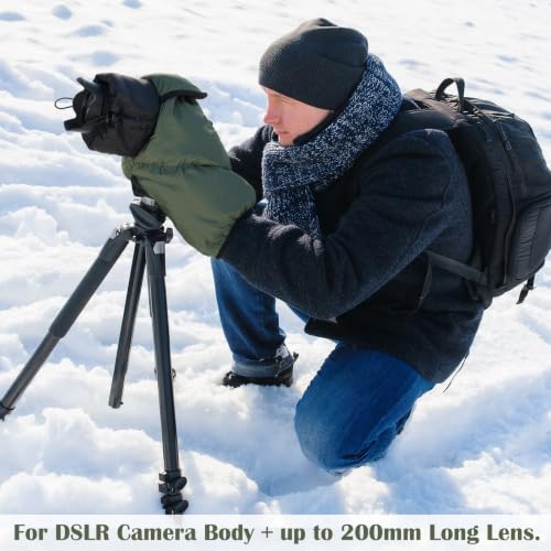 Copkim Professional Camera Rain Cover Thickened Waterproof Cold Proof Warm Cover Snow or Sound Proof Sleeve for More DSLR Cameras with 24-70mm 24-105mm 15-85mm 18-135mm 55-205mm 70-200mm