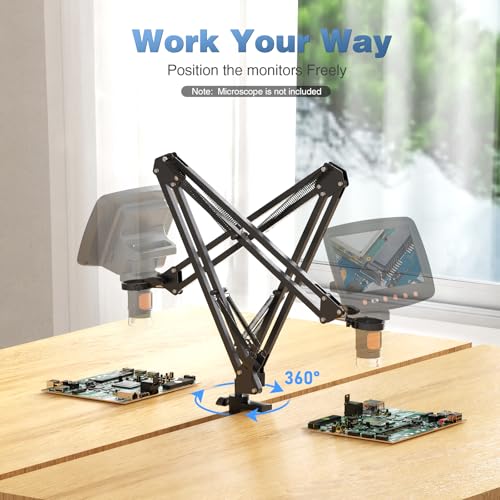 Hayve Microscope Arm Stand，Adjustable Metal Bracket with Clamp 1.65（For MS1,MS3)