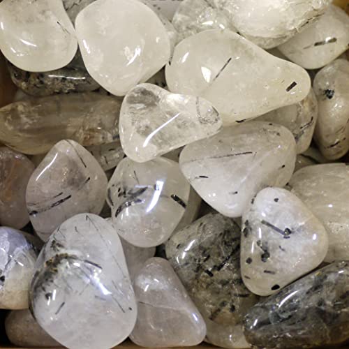 Tourmalinated Quartz Tumbled - Healing Stone - Crystal Healing 20-25mm 1