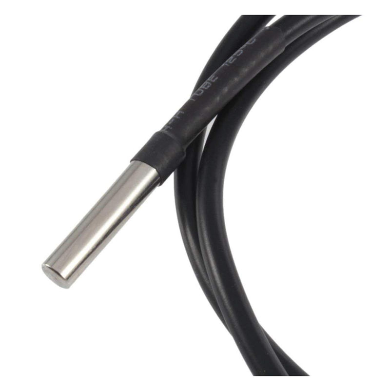 [Australia - AusPower] - 10 Pieces of DS18B20 Temperature Sensor Temperature Probes in Stainless Steel Packaging, Waterproof, 1M. 