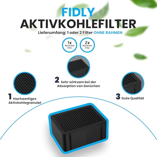 Activated Carbon Filter Compatible with Geberit DuoFresh - Replacement Filter - Odour Neutralisation, Odour Filter, Toilet Air Purifier - Made in Germany