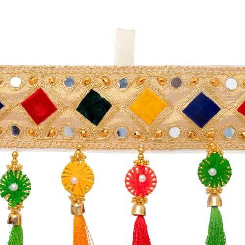 Toran Bandanwaar Decoration Traditional Decorative Hanging for Wall Door Home Temple Festival Wedding Function Party Décor and Gifting (Design-4) Design-4