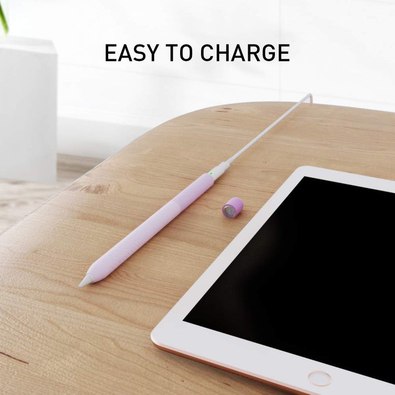 [Australia - AusPower] - Delidigi Pencil Case Compatible with Apple Pencil 1st Generation Case, Gradient Color Silicone Protective Case Sleeve Cover Accessories for Apple Pencil 1st Gen (Gradient Lavender) Gradient Lavender 