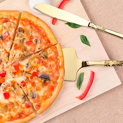 Wedding Cake Knife and Server Set Stainless Steel Cake Cutting Set Cake Knife Pie Server Set Serving Utensils for Wedding Birthday Parties G03