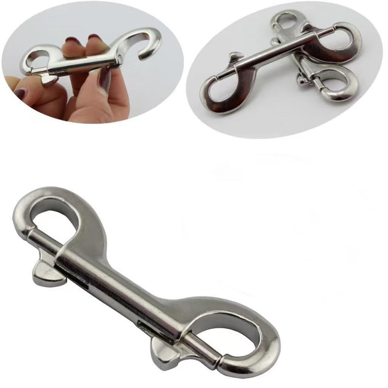 [Australia - AusPower] - Double Ended Bolt snap Hook, Heavy Duty,3.5-inch,Multifunctional zinc Alloy Buckle for pet Belt/Key Chain/Flag/Clothesline/Hammock (8pcs) 3.5IN 