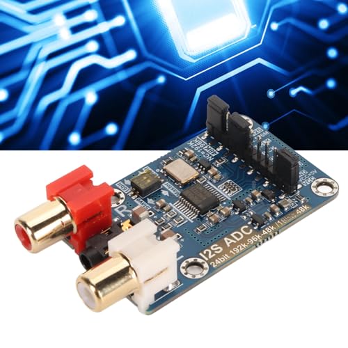 I2S ADCCapture Card Module, 24Bit 192k/96k Master Slave Mode, Analogue to I2S Signal, 3.5 mm Input, 6dB Gain
