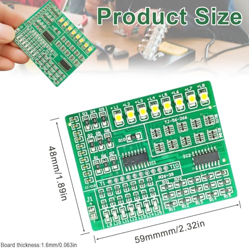 RGB LED Flashing Controller DIY Kit 1805 SMD/SMT Soldering Exercise Board, Components Training Board, Soldering Practice Kit, Color Light Controller, DIY Soldering Skill Training Board, 5V Type D