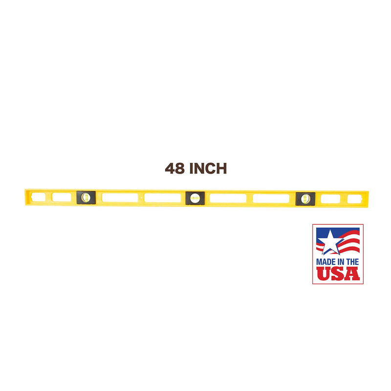 [Australia - AusPower] - Mayes Polystyrene 4ft Level, 00LM Mini LED Button Work Light, 48 Inch Level Made in the USA, 2 Button Mini Flashlights, Carpenter Tools, Button Magnetic Work Light, Impact Resistant Frame 