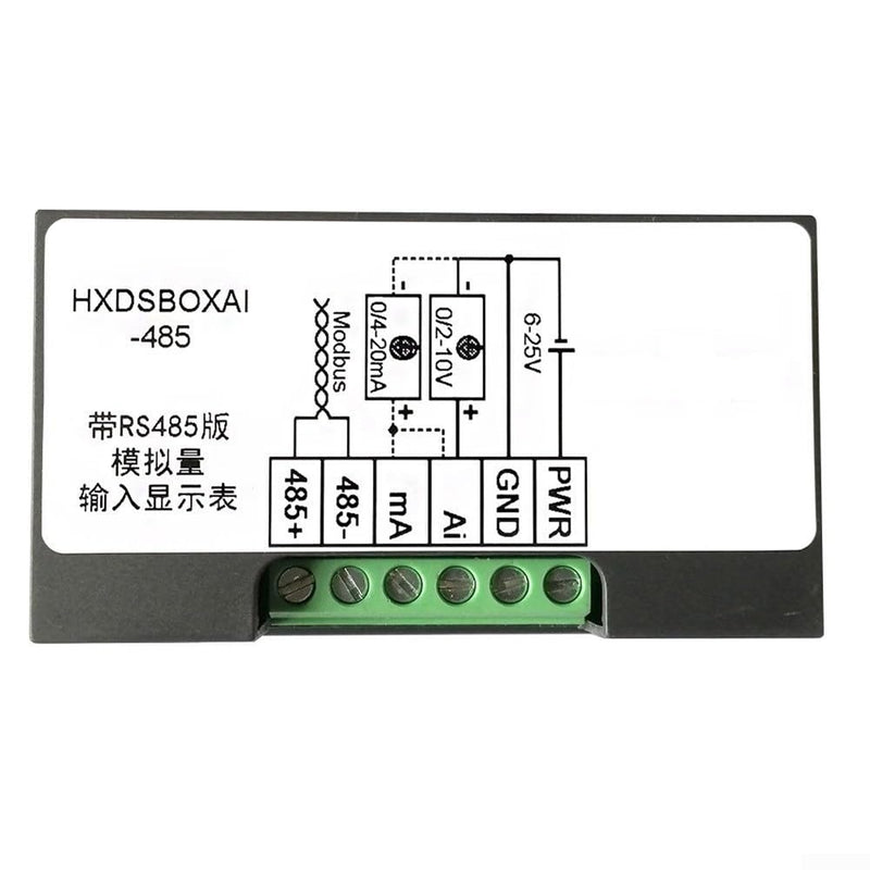 [Australia - AusPower] - Digital Display Meter 0-10V 0-20MA Analog Input Monitor with RS485 Communication Interface DC6-25V Power Supply for Industrial Process Control 