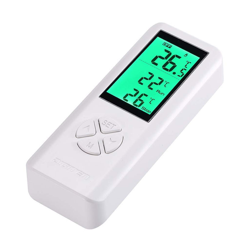 [Australia - AusPower] - DIGITEN WTC200 Wireless Temperature Controller Thermostat Outlet Remote Control Thermometer with 2m/6ft NTC Temp Sensor Probe Heating Cooling Mode for Fan Heater Greenhouse Homebrewing Reptile 1. White 