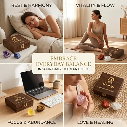 7 Chakra Healing Crystals Set for Meditation & Energy Alignment