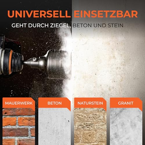 BAUBECK Drill Bit 68 mm, SDS Plus for Concrete and Stone, M22 Can Drill, Masonry SDS-Plus Core Hole Drill, Socket Drill, Crown Drill Bit, Socket Drill Bit, SSD Sockets Drill Bit, Hollow Drill Bit SDS Plus Bohrkrone