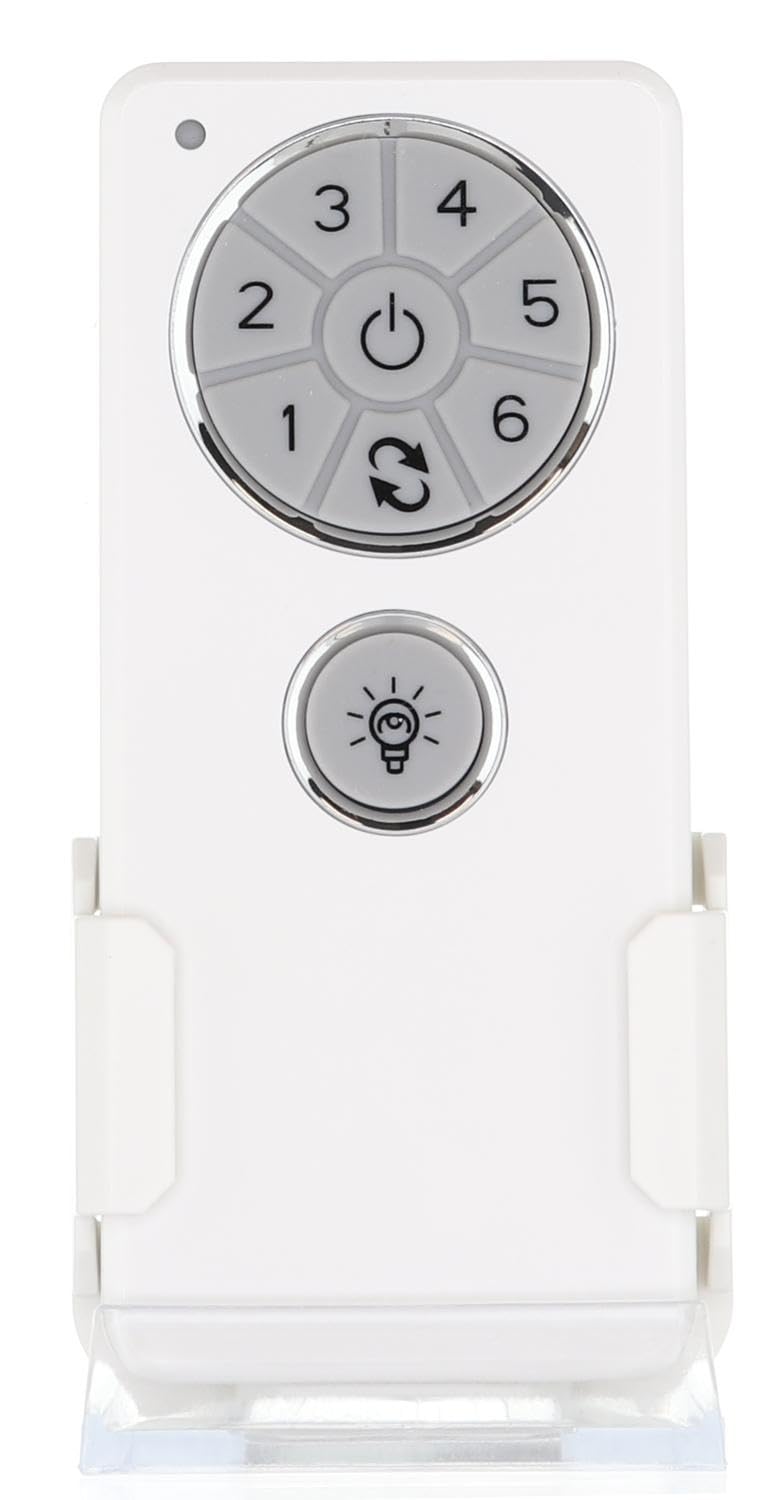 [Australia - AusPower] - Anderic DC1 Ceiling Fan Remote Control Replacement – Works with DC8 Receiver Fans, 6 Speed, Reversible Airflow, Dimmable Light – Compatible with Hampton Bay, Monte Carlo, Savoy House - Remote Only 