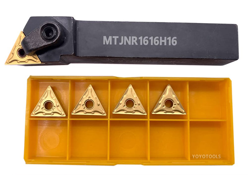 [Australia - AusPower] - 58In Lathe Tool Holder MTJNR1616H16 Indexable Carbide Turning Tool Holder and 5pcs TNMG160404 (TNMG 331) Carbide Insert Lathe Cutting Tool (MTJNR1616H16 + 5pcs TNMG 331) MTJNR1616H16 + 5pcs TNMG 331 