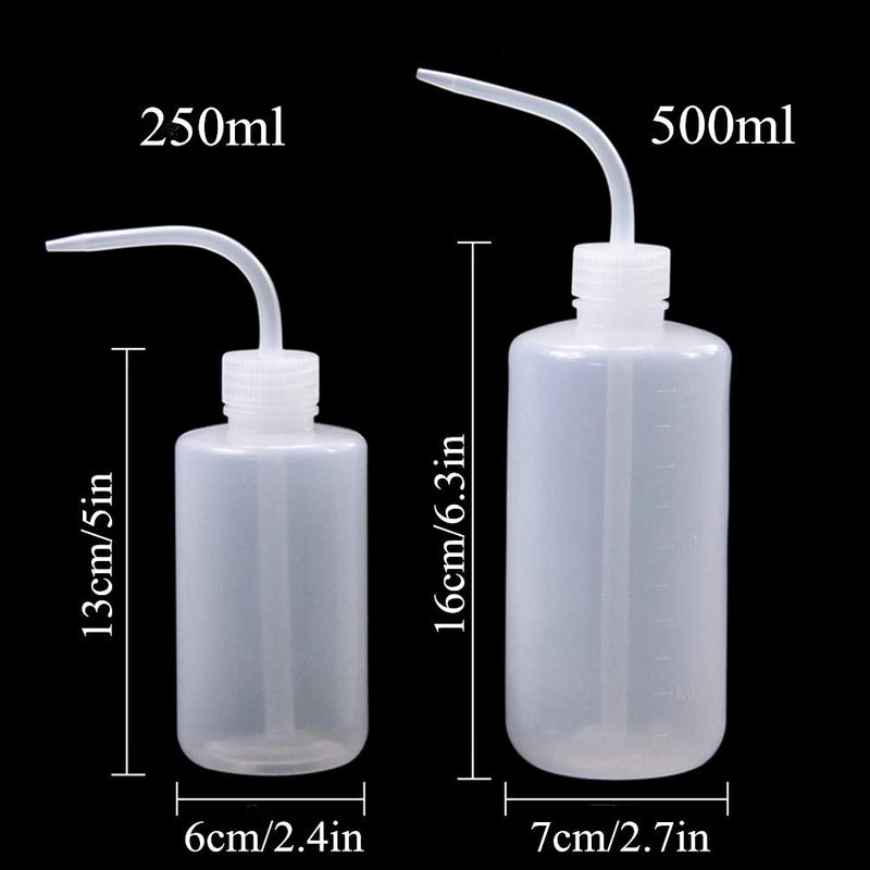 [Australia - AusPower] - Yuelong Plastic Squeeze Bottle,2Pcs Safety Wash Bottle 500ml Convenient Green Soap Supply Tattoo Squeeze Bottle with Scale Labels Watering Tools for Medical Label Tattoo Supplies(500ml,16oz,1 Bottle) 2 Count (Pack of 1) 