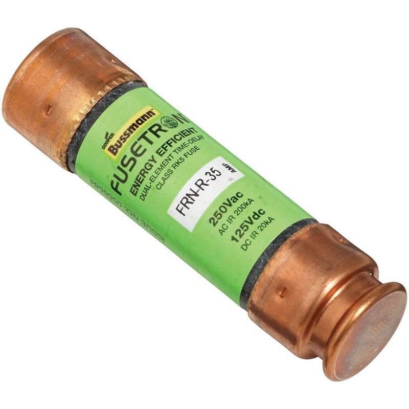 Bussmann BP/FRN-R-35 35 Amp Fusetron Dual Element Time-Delay Current Limiting Class RK5 Fuse, 250V Carded UL Listed, 2-Pack by Bussmann