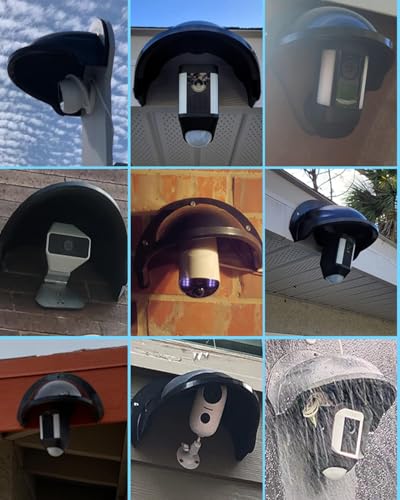 Universal Sun Rain Shade Security Camera Cover Shield (Black-3 Pack)
