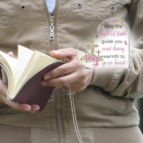 Christian Gifts for Women Religious Faith Acrylic pink