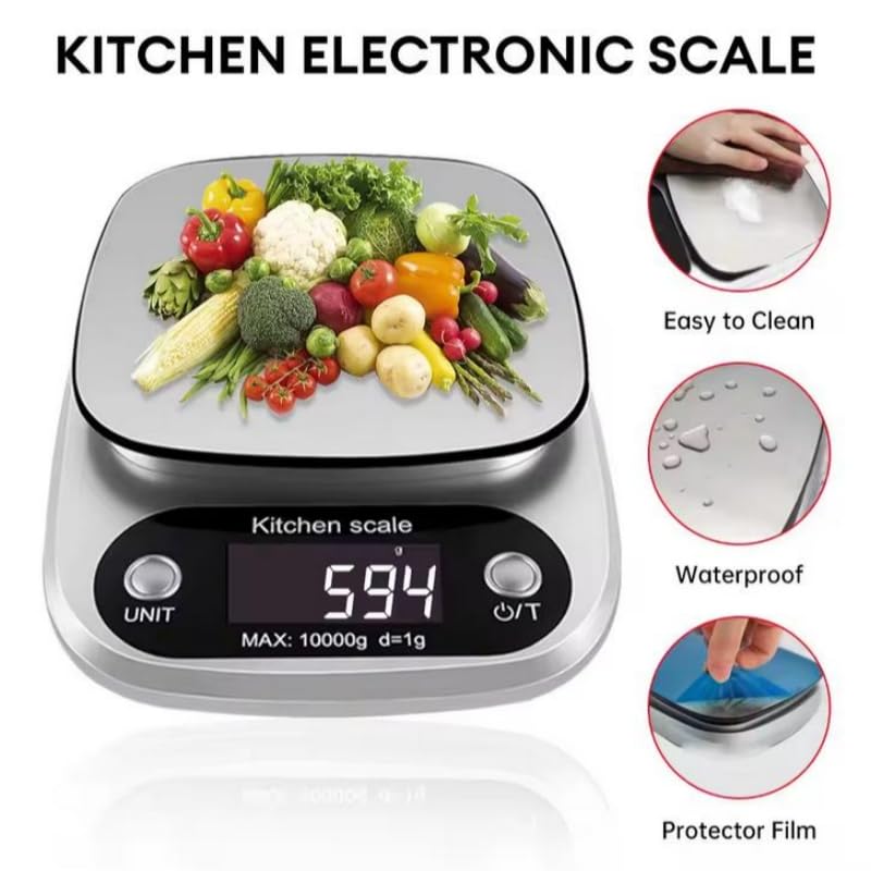 Digital Kitchen Scales 10 kg Electronic Jewellery Food Baking Scale Multifunctional Measuring Tool LCD Display Electronic Scales