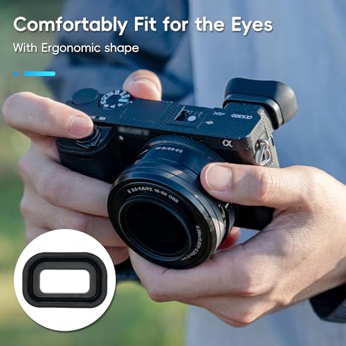Kiorafoto Extended A6000 A6100 A6300 Eye Cup,Replace Sony FDA-EP10 for A6000 A6100 A6300