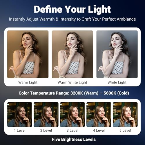 JJC 360° Light Attachment for Insta360 X6 X5 Osmo360 II,All Angle Lighting Black - 1 Pack