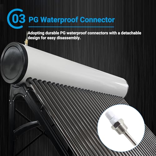 1 Piece Immersion Sleeve 1/2 V2A Stainless Steel Temperature Sensor Stainless Steel Immersion Sleeve 8 x 50 mm for Temperature Sensor in Heating Systems and Solar Systems