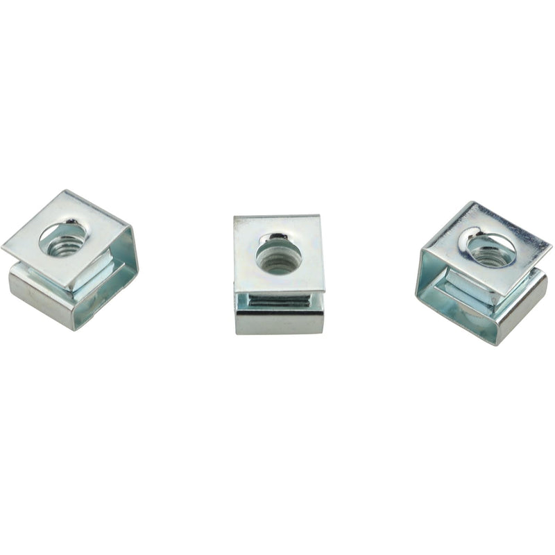 [Australia - AusPower] - 12Pcs M6 Cage Nuts Carbon Steel 10-32 U-Shaped Slide-on Cage Nut,Clip-On Nuts 