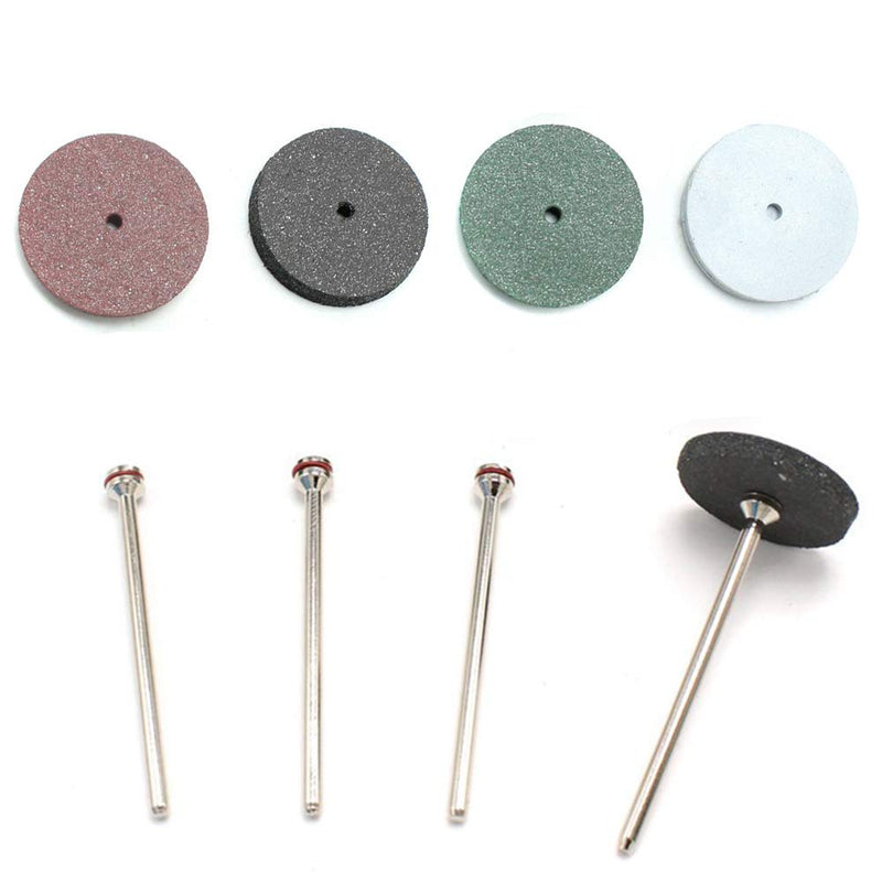 [Australia - AusPower] - SaferCCTV 40Pcs Silicone Rubber Polishing Wheels, Polishing Wheels Kit with 12Pcs Mandrel Shank for Jewelry, Dental Lab, Rotary Tool, 4 Colors 