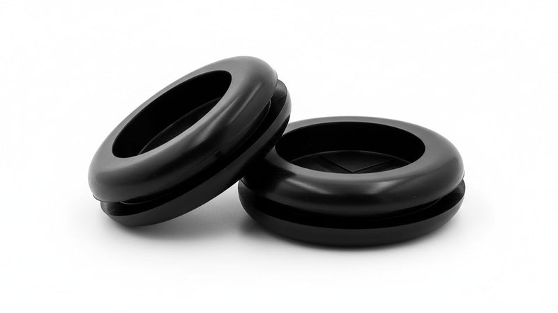 Flyshop 4-Pack Round Double-Sided Black 30 mm 1-3/16" Rubber Grommet, 25 mm 1" ID, Hole Grommet Synthetic Rubber Grommets Wire Protection 1-3/16" (30mm) Drill Hole