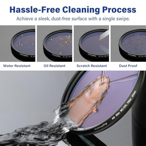 Walking Way 77mm Circular Polarizing Filter Ultra-Slim MC CPL Filter Optical Glass Circular Polarizer Filter for Camera Lens