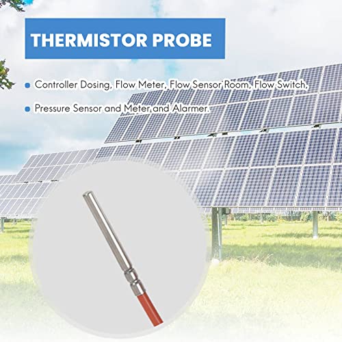 2-Wire PT1000 Temperature Sensor Thermistor Silicone Gel Coated 1.5 Metre Probe 45 mm x 5 mm -50-180 Celsius Resistance Thermometer