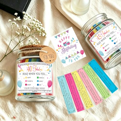 40th Birthday Bible Verses Jar Gift for Woman 40th