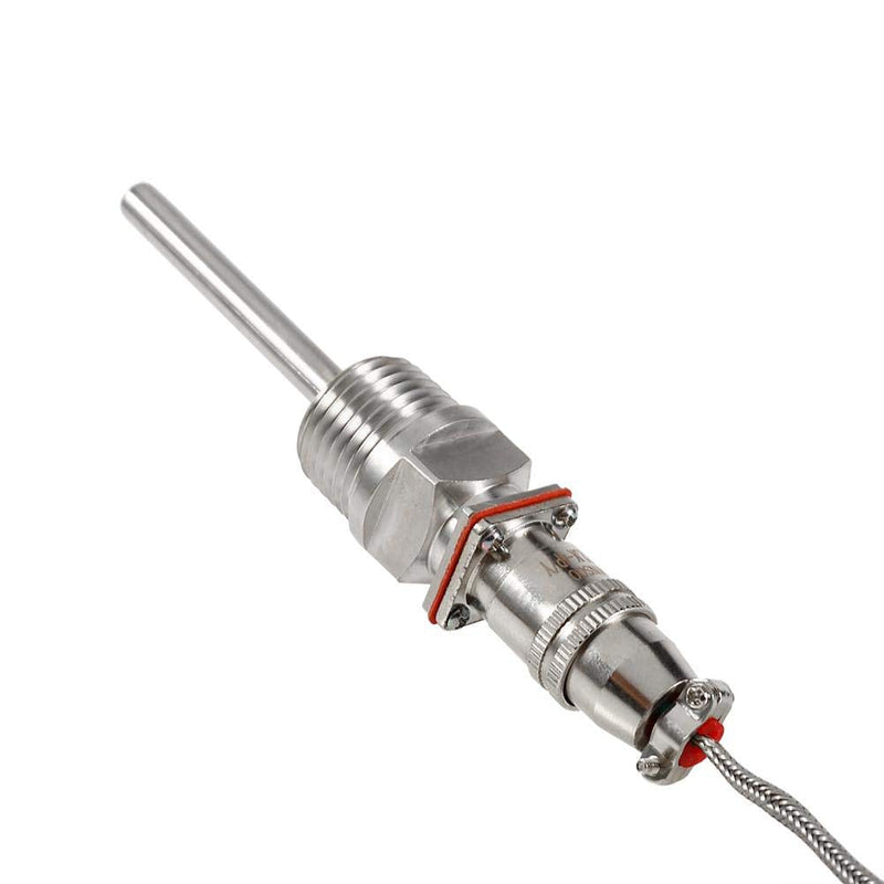 [Australia - AusPower] - RTD PT100 Temperature Sensor Probe 1/2" NPT Threads with 6.5 ft Cable,-58°F-572oF,Waterproof and Oil-Proof,Anti-Corrosion 