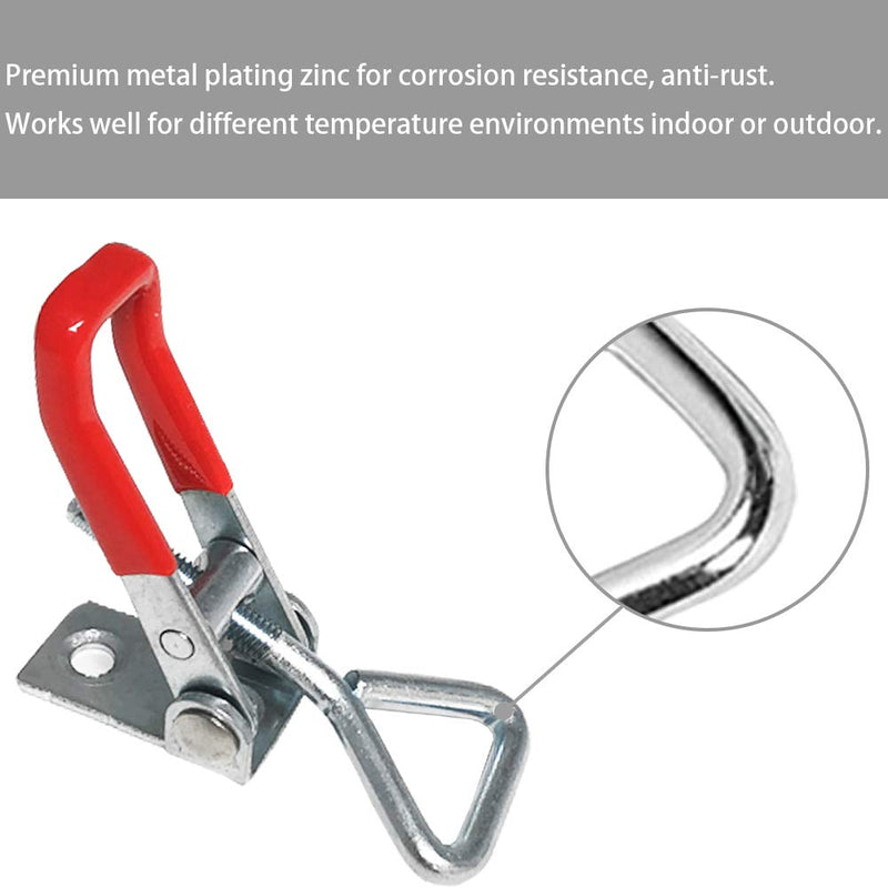 [Australia - AusPower] - 16 Pack Adjustable Toggle Clamp, 330lbs Holding Capacity Heavy Duty 4001 Style Toggle Latch Hasp Clamp for Door, Box Case Trunk, Smoker Lid Jig, Quick Release Pull Latch, Sturdy Metal Draw Latch 4001-16 pcs 