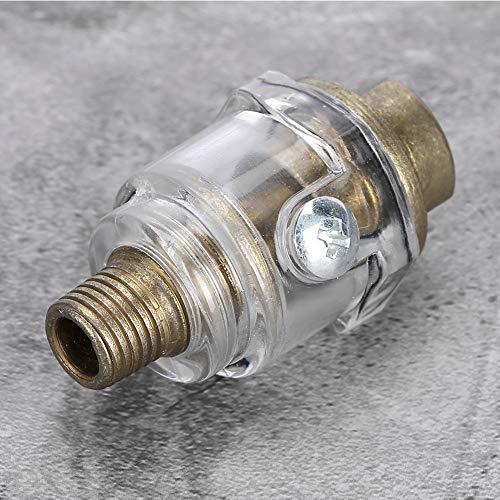 Oil Lubricator 1/4" BSP Mini In Line Air Tool Oil Lubricator Oiler Compressor Pipe Automatic Lubrication