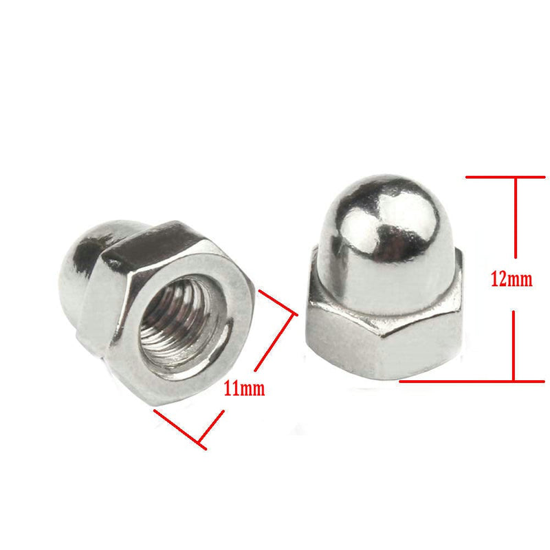 [Australia - AusPower] - Jingyi 1/4-20 Hex Acorn Nuts 316 Stainless Steel Hexagon Decorative Cap Nut Acorn Dome Head Nuts for Screws Bolts (20) 20 