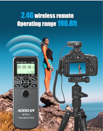 Wireless Timer Shutter Release for Canon, Intervalometer Remote Control C6 Replaces for RS-60E3 RR-100 RM-CB2