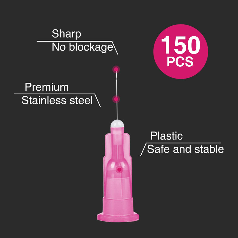 [Australia - AusPower] - 150 Pack 29 Ga 0.5 Inch Luer Lock,Lab Accessories, Industrial Dispensing Accessories, Individually Packaged 13mm/0.5 inch 