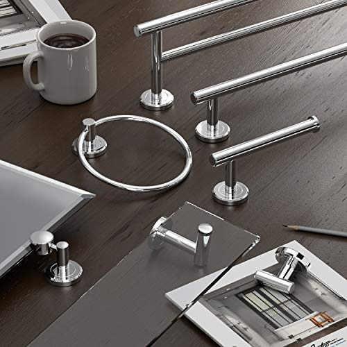 Gatco 1433C Latitude II Wall Mount Paper Towel Holder, Chrome Finish Kitchen & Bathroom Paper Towel Rack, Modern Wall Mounted Dispenser, Rust-Resistant Organizer for Space-Saving Storage