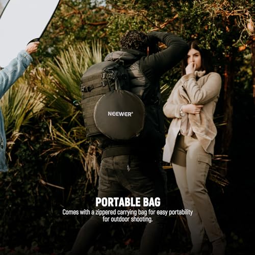 NEEWER 32"/80cm 5 in 1 Light Reflector with Clamp & Hand Grips, RF-80II 80cm w/Clamp