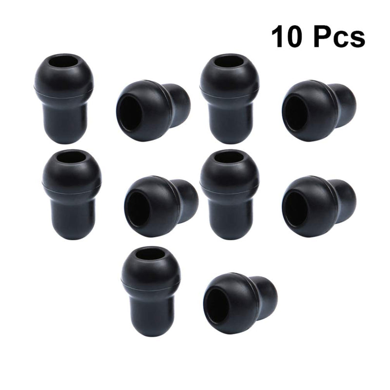 [Australia - AusPower] - Ciieeo 10 Pieces Headphone Accessories Stethoscope Ear Plugs Stethoscope Tips Screw on Black Snap Tight Ear- Tips s Buds Silicone Gauges for s Universal Beans 